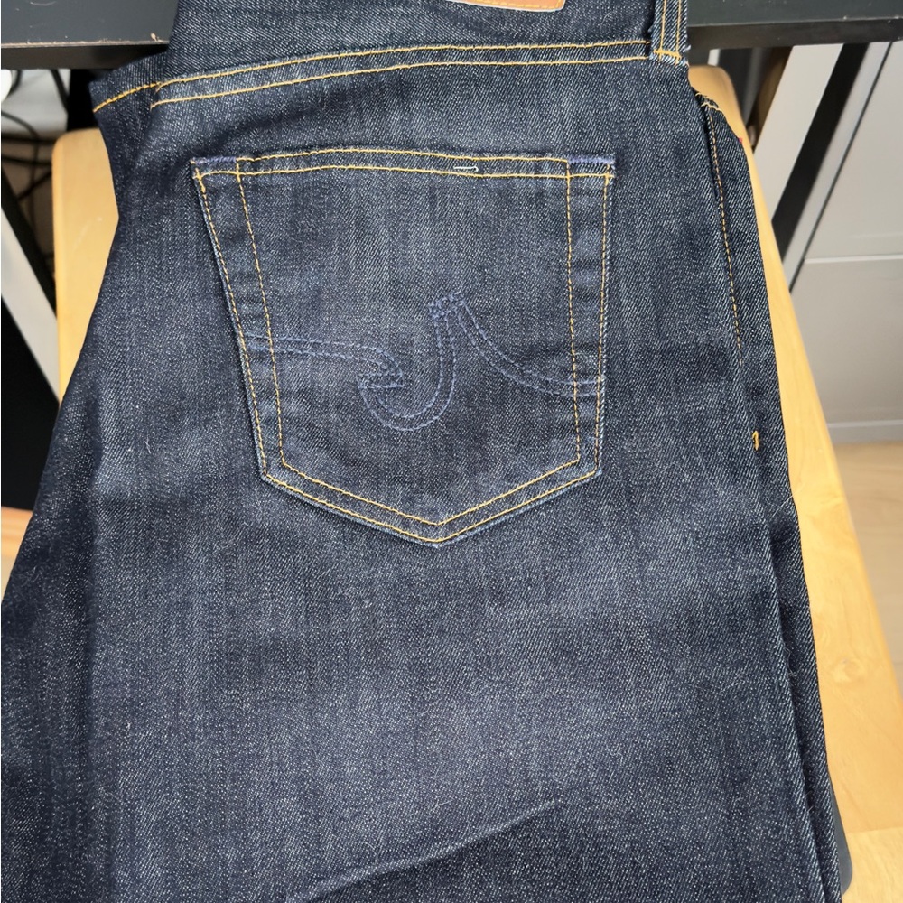 AG Adriano Goldschmied Dark Indigo Straight Jeans